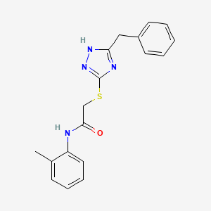 molecular formula C18H18N4OS B4227250 2-[(5-benzyl-4H-1,2,4-triazol-3-yl)thio]-N-(2-methylphenyl)acetamide 