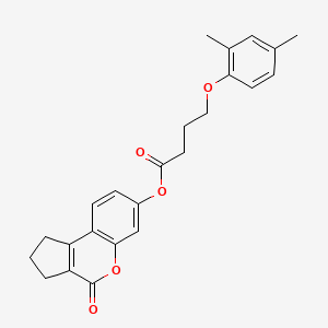 molecular formula C24H24O5 B4227263 4-oxo-1,2,3,4-tetrahydrocyclopenta[c]chromen-7-yl 4-(2,4-dimethylphenoxy)butanoate 