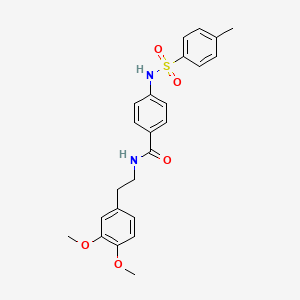 molecular formula C24H26N2O5S B4227270 N-[2-(3,4-dimethoxyphenyl)ethyl]-4-{[(4-methylphenyl)sulfonyl]amino}benzamide 