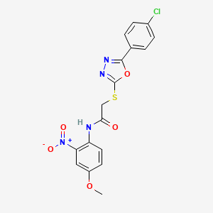 2-{[5-(4-chlorophenyl)-1,3,4-oxadiazol-2-yl]thio}-N-(4-methoxy-2-nitrophenyl)acetamide