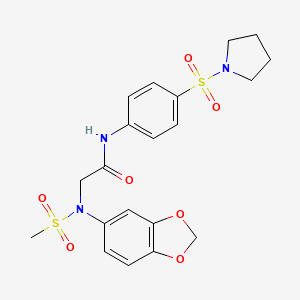 N~2~-1,3-benzodioxol-5-yl-N~2~-(methylsulfonyl)-N~1~-[4-(1-pyrrolidinylsulfonyl)phenyl]glycinamide