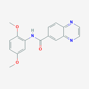 molecular formula C17H15N3O3 B4227297 N-(2,5-dimethoxyphenyl)-6-quinoxalinecarboxamide 