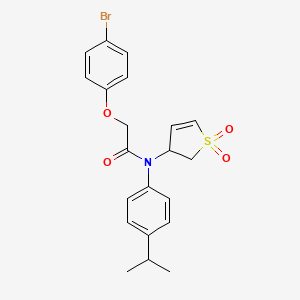 molecular formula C21H22BrNO4S B4227303 2-(4-bromophenoxy)-N-(1,1-dioxido-2,3-dihydro-3-thienyl)-N-(4-isopropylphenyl)acetamide 