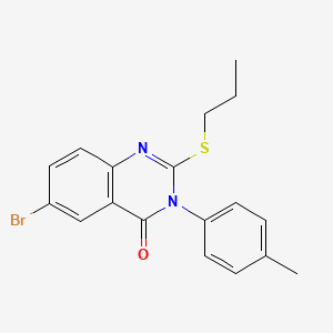 6-bromo-3-(4-methylphenyl)-2-(propylthio)-4(3H)-quinazolinone