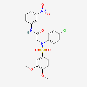 N~2~-(4-chlorophenyl)-N~2~-[(3,4-dimethoxyphenyl)sulfonyl]-N~1~-(3-nitrophenyl)glycinamide