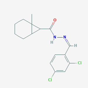 molecular formula C16H18Cl2N2O B422734 N'-(2,4-dichlorobenzylidene)-1-methylbicyclo[4.1.0]heptane-7-carbohydrazide 
