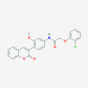 molecular formula C24H18ClNO5 B4227349 2-(2-chlorophenoxy)-N-[3-methoxy-4-(2-oxo-2H-chromen-3-yl)phenyl]acetamide 