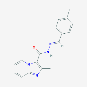 molecular formula C17H16N4O B422742 2-methyl-N'-(4-methylbenzylidene)imidazo[1,2-a]pyridine-3-carbohydrazide 