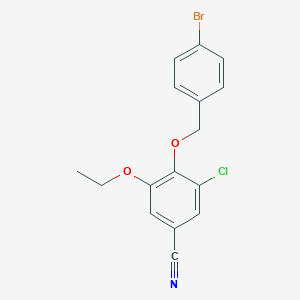 4-[(4-bromobenzyl)oxy]-3-chloro-5-ethoxybenzonitrile