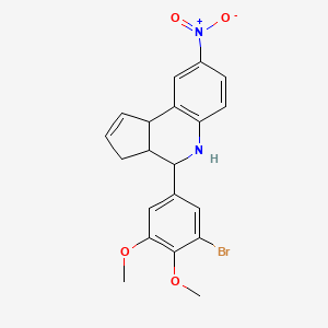 4-(3-bromo-4,5-dimethoxyphenyl)-8-nitro-3a,4,5,9b-tetrahydro-3H-cyclopenta[c]quinoline