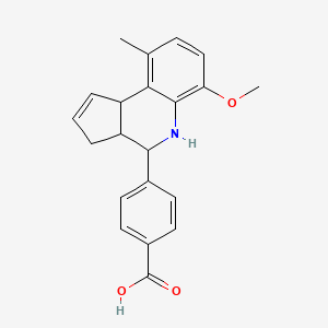 4-(6-methoxy-9-methyl-3a,4,5,9b-tetrahydro-3H-cyclopenta[c]quinolin-4-yl)benzoic acid