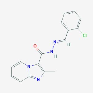 molecular formula C16H13ClN4O B422744 N'-(2-chlorobenzylidene)-2-methylimidazo[1,2-a]pyridine-3-carbohydrazide 