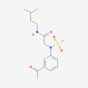 N~2~-(3-acetylphenyl)-N~1~-(3-methylbutyl)-N~2~-(methylsulfonyl)glycinamide