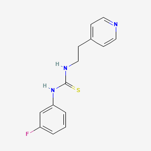 molecular formula C14H14FN3S B4227466 N-(3-fluorophenyl)-N'-[2-(4-pyridinyl)ethyl]thiourea 