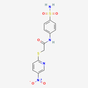 N-[4-(aminosulfonyl)phenyl]-2-[(5-nitro-2-pyridinyl)thio]acetamide