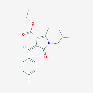 molecular formula C20H25NO3 B422747 ethyl 1-isobutyl-2-methyl-4-(4-methylbenzylidene)-5-oxo-4,5-dihydro-1H-pyrrole-3-carboxylate 