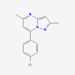 molecular formula C14H12BrN3 B4227492 7-(4-bromophenyl)-2,5-dimethylpyrazolo[1,5-a]pyrimidine 