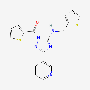 molecular formula C17H13N5OS2 B4227495 3-(3-pyridinyl)-1-(2-thienylcarbonyl)-N-(2-thienylmethyl)-1H-1,2,4-triazol-5-amine 