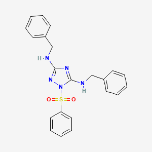 molecular formula C22H21N5O2S B4227501 N,N'-dibenzyl-1-(phenylsulfonyl)-1H-1,2,4-triazole-3,5-diamine 