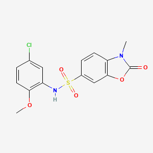 N-(5-chloro-2-methoxyphenyl)-3-methyl-2-oxo-2,3-dihydro-1,3-benzoxazole-6-sulfonamide