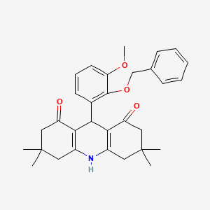 molecular formula C31H35NO4 B4227506 9-[2-(benzyloxy)-3-methoxyphenyl]-3,3,6,6-tetramethyl-3,4,6,7,9,10-hexahydro-1,8(2H,5H)-acridinedione 
