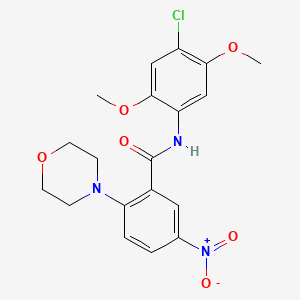 molecular formula C19H20ClN3O6 B4227508 N-(4-chloro-2,5-dimethoxyphenyl)-2-(4-morpholinyl)-5-nitrobenzamide 