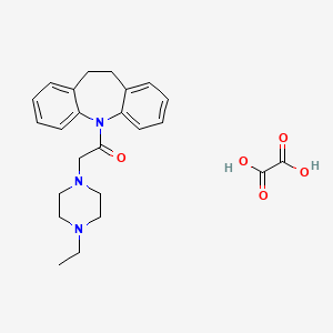 molecular formula C24H29N3O5 B4227523 5-[(4-ethyl-1-piperazinyl)acetyl]-10,11-dihydro-5H-dibenzo[b,f]azepine oxalate 