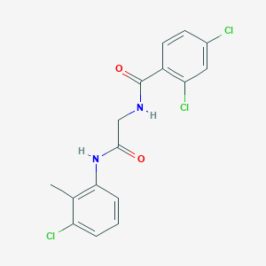molecular formula C16H13Cl3N2O2 B4227531 2,4-dichloro-N-{2-[(3-chloro-2-methylphenyl)amino]-2-oxoethyl}benzamide 
