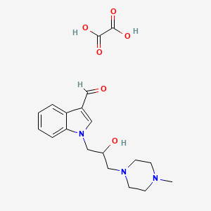 molecular formula C19H25N3O6 B4227537 1-[2-hydroxy-3-(4-methyl-1-piperazinyl)propyl]-1H-indole-3-carbaldehyde ethanedioate (salt) 