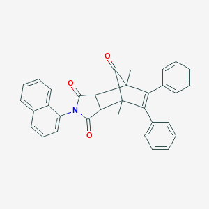 molecular formula C33H25NO3 B422755 1,7-Dimethyl-4-(1-naphthyl)-8,9-diphenyl-4-azatricyclo[5.2.1.0~2,6~]dec-8-ene-3,5,10-trione 
