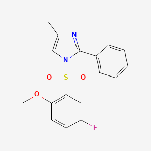 1-[(5-fluoro-2-methoxyphenyl)sulfonyl]-4-methyl-2-phenyl-1H-imidazole