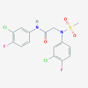 N~1~,N~2~-bis(3-chloro-4-fluorophenyl)-N~2~-(methylsulfonyl)glycinamide