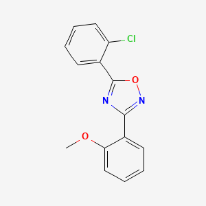 molecular formula C15H11ClN2O2 B4227576 5-(2-chlorophenyl)-3-(2-methoxyphenyl)-1,2,4-oxadiazole 