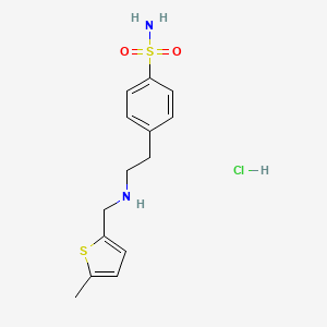 4-(2-{[(5-methyl-2-thienyl)methyl]amino}ethyl)benzenesulfonamide hydrochloride