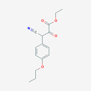 molecular formula C15H17NO4 B4227623 ethyl 3-cyano-2-oxo-3-(4-propoxyphenyl)propanoate 