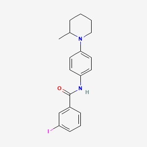 molecular formula C19H21IN2O B4227632 3-iodo-N-[4-(2-methyl-1-piperidinyl)phenyl]benzamide 