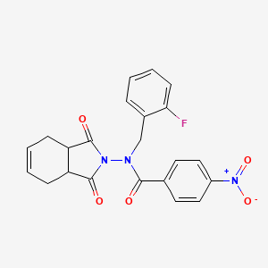 N-(1,3-dioxo-1,3,3a,4,7,7a-hexahydro-2H-isoindol-2-yl)-N-(2-fluorobenzyl)-4-nitrobenzamide