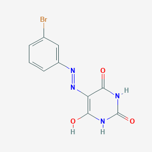 molecular formula C10H7BrN4O3 B422764 2,4,5,6(1H,3H)-pyrimidinetetrone 5-[(3-bromophenyl)hydrazone] 