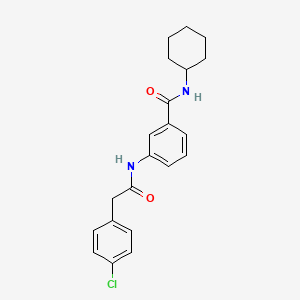 molecular formula C21H23ClN2O2 B4227643 3-{[(4-chlorophenyl)acetyl]amino}-N-cyclohexylbenzamide 
