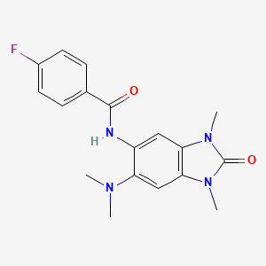 N-[6-(dimethylamino)-1,3-dimethyl-2-oxo-2,3-dihydro-1H-benzimidazol-5-yl]-4-fluorobenzamide