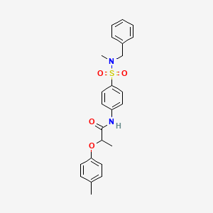 molecular formula C24H26N2O4S B4227654 N-(4-{[benzyl(methyl)amino]sulfonyl}phenyl)-2-(4-methylphenoxy)propanamide 