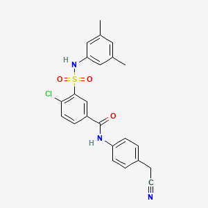 4-chloro-N-[4-(cyanomethyl)phenyl]-3-{[(3,5-dimethylphenyl)amino]sulfonyl}benzamide