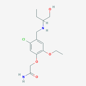 2-[5-chloro-2-ethoxy-4-({[1-(hydroxymethyl)propyl]amino}methyl)phenoxy]acetamide