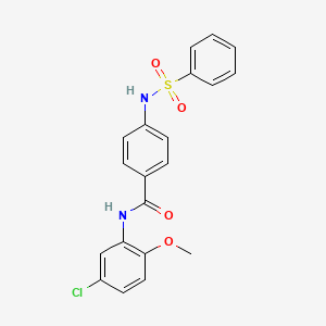 N-(5-chloro-2-methoxyphenyl)-4-[(phenylsulfonyl)amino]benzamide