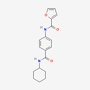 molecular formula C18H20N2O3 B4227709 N-{4-[(cyclohexylamino)carbonyl]phenyl}-2-furamide 