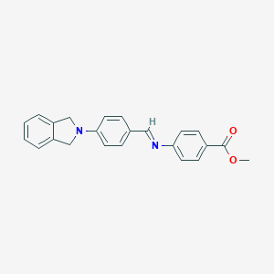 molecular formula C23H20N2O2 B422772 methyl 4-{[4-(1,3-dihydro-2H-isoindol-2-yl)benzylidene]amino}benzoate 