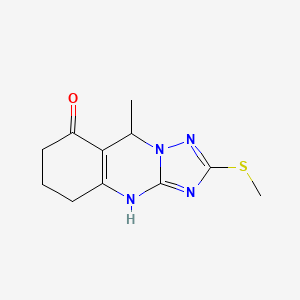 molecular formula C11H14N4OS B4227724 9-methyl-2-(methylthio)-5,6,7,9-tetrahydro[1,2,4]triazolo[5,1-b]quinazolin-8(4H)-one 