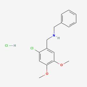 molecular formula C16H19Cl2NO2 B4227741 N-benzyl-1-(2-chloro-4,5-dimethoxyphenyl)methanamine hydrochloride 