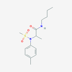 molecular formula C15H24N2O3S B4227744 N~1~-butyl-N~2~-(4-methylphenyl)-N~2~-(methylsulfonyl)alaninamide 