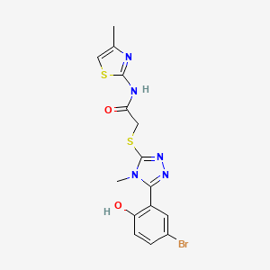 2-{[5-(5-bromo-2-hydroxyphenyl)-4-methyl-4H-1,2,4-triazol-3-yl]thio}-N-(4-methyl-1,3-thiazol-2-yl)acetamide